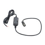 Caricabatteria da auto USB singolo per moto da auto DC 12V a 5V 3A Adattatore di alimentazione per GPS Tracker DVR per auto, lunghezza: 1 m, Car Single USB Power Adapter