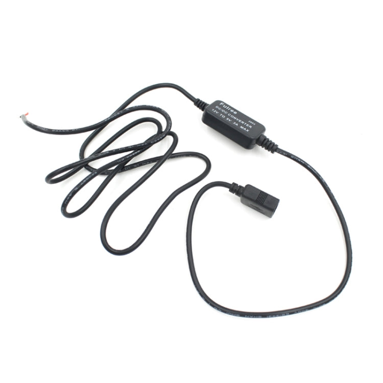Caricabatteria da auto USB singolo per moto da auto DC 12V a 5V 3A Adattatore di alimentazione per GPS Tracker DVR per auto, lunghezza: 1 m, Car Single USB Power Adapter