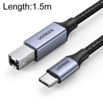 Cavo dati Ugreen USB-C a Type-B con treccia in nylon 1,5 m