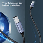 Cavo dati Ugreen USB-C a Type-B con treccia in nylon 1,5 m