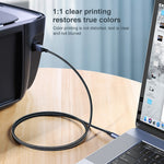 Cavo dati USB-C a Type-B con treccia in nylon 3 metri