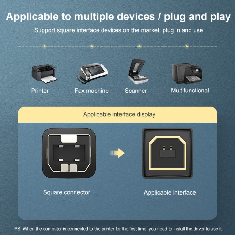 Cavo dati USB-C a Type-B con treccia in nylon 3 metri