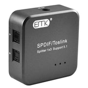 Adattatore splitter Toslink SPDIF audio ottico digitale EMK 1 ingresso 3 uscite