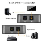 Switcher audio ottico digitale 3x1 EMK SPDIF/TosLink con controller IR