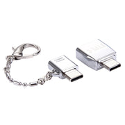 Micro USB femmina a USB-C/tipo-C maschio + adattatore USB 2.0 femmina a USB-C/tipo-C maschio in metallo