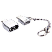 Micro USB femmina a USB-C/tipo-C maschio + adattatore USB 2.0 femmina a USB-C/tipo-C maschio in metallo