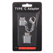 Micro USB femmina a USB-C/tipo-C maschio + adattatore USB 2.0 femmina a USB-C/tipo-C maschio in metallo