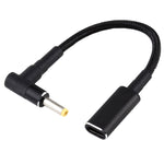 Cavo adattatore USB-C femmina a maschio 4,0x1,7 mm nylon