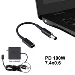 Cavo adattatore PD 100W 7,4x0,6 mm a USB-C per HP
