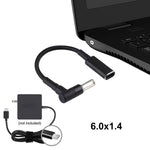 Cavo adattatore USB-C femmina a 6,0x1,4 mm maschio nylon