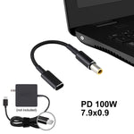 Cavo adattatore PD 100W 7,9x0,9 mm a USB-C 8 cm