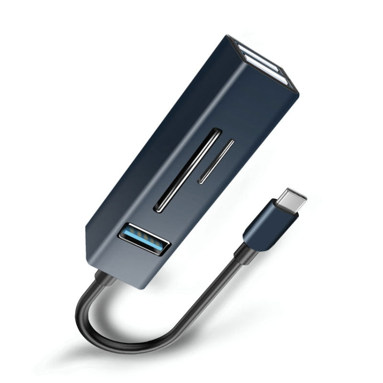 15102 Adattatore HUB per lettore di schede 5 in 1 da USB-C/Tipo-C a USB 3.0 + SD/TF, Type-C
