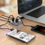 ORICO MH4U-100 HUB desktop trasparente USB 3.0 con cavo micro USB da 100 cm, MH4U-100