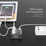 ORICO MH4U-100 HUB desktop trasparente USB 3.0 con cavo micro USB da 100 cm, MH4U-100