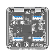 ORICO MH4U-100 HUB desktop trasparente USB 3.0 con cavo micro USB da 100 cm, MH4U-100