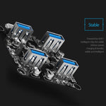 ORICO MH4U-100 HUB desktop trasparente USB 3.0 con cavo micro USB da 100 cm, MH4U-100