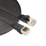 Cavo patch ultra piatto CAT7 10 Gigabit Ethernet da 5 m per rete LAN modem router - Costruito con connettori RJ45 schermati, Length: 5m
