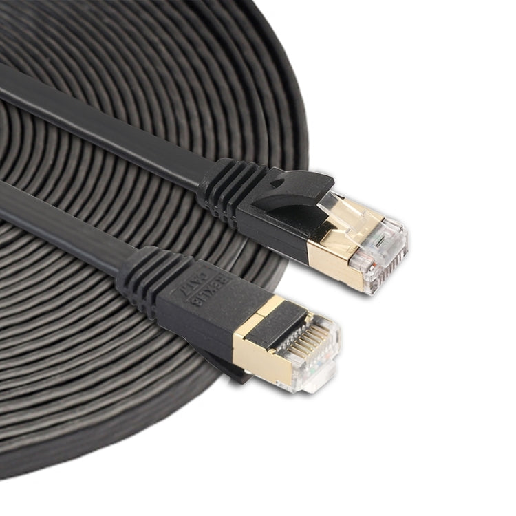 Cavo patch ultra piatto CAT7 10 Gigabit Ethernet da 10 m per rete LAN modem router - Costruito con connettori RJ45 schermati, Length: 10m