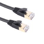 Cavo patch ultra piatto CAT7 10 Gigabit Ethernet da 10 m per rete LAN modem router - Costruito con connettori RJ45 schermati, Length: 10m