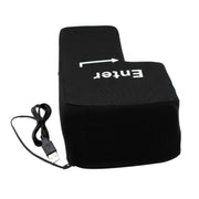 Grande pulsante Invio Cuscino per computer desktop USB Ventilazione creativa Cuscino per chiave Invio (nero)