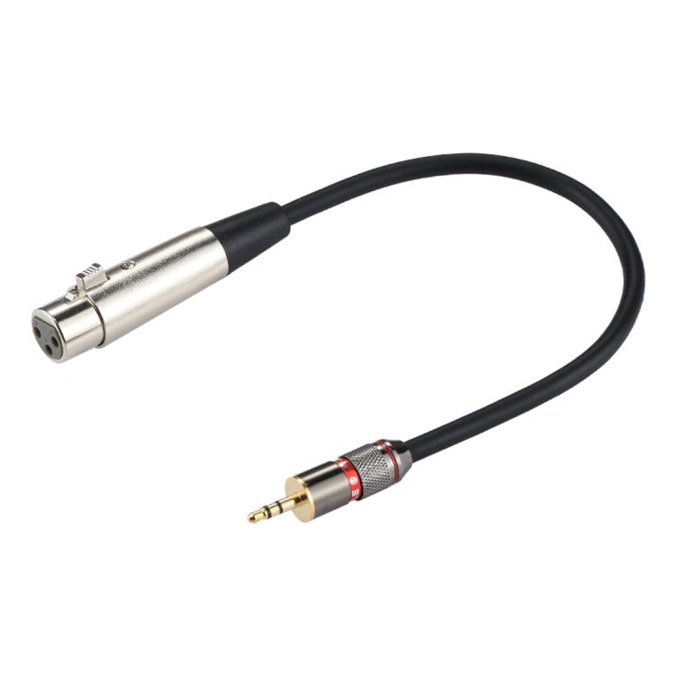 Cavo adattatore per connettore audio femmina XLR CANNON da 3,5 mm con testa in metallo e guscio in alluminio, lunghezza totale: circa 35 cm, 3 Pin Female