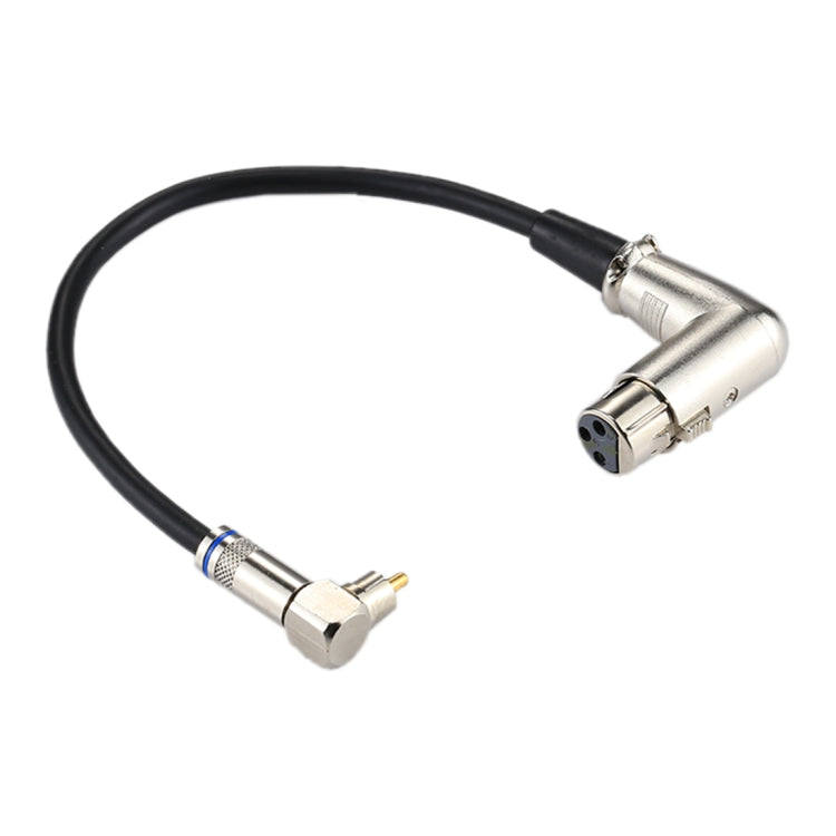 Aluminum Shell RCA Elbow Male to 3 Pin XLR CANNON Elbow Female Audio Connector Adapter for Cable Microphone/Audio Equipment, Total Length: Approx. 30cm, RCA Elbow Male