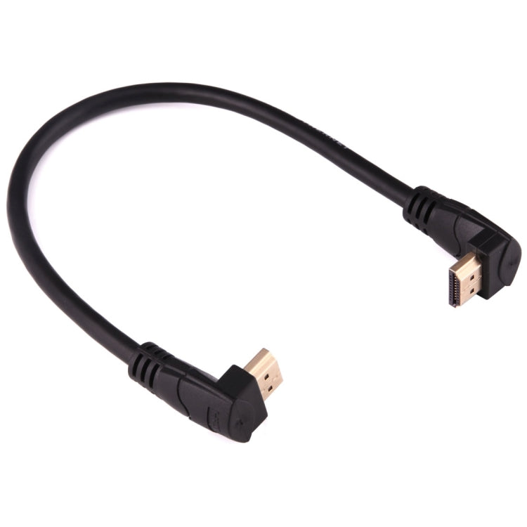 30 cm 4K * 2K HDMI 2.0 Versione ad alta velocità da 270 gradi ad angolo retto HDMI maschio a 270 gradi ad angolo retto HDMI maschio cavo con Ethernet, 270 Degree HDMI to 270 Degree HDMI