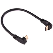 30 cm 4K * 2K HDMI 2.0 Versione ad alta velocità da 270 gradi ad angolo retto HDMI maschio a 270 gradi ad angolo retto HDMI maschio cavo con Ethernet, 270 Degree HDMI to 270 Degree HDMI