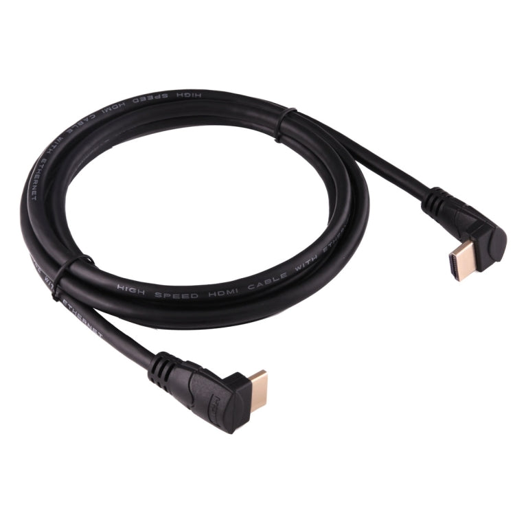 Cavo HDMI maschio ad angolo retto da 90 gradi ad alta velocità 4K * 2K HDMI 2.0 da 1,8 m a cavo HDMI maschio ad angolo retto da 90 gradi con Ethernet, 90 Degree HDMI to 90 Degree HDMI