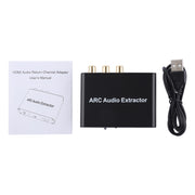 Estrattore audio ARC da 192 KHz HDMI ARC a SPDIF + coassiale + convertitore L/R Adattatore canale di ritorno audio, 192KHz ARC