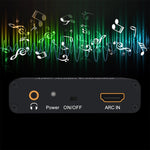 Estrattore audio ARC da 192 KHz HDMI ARC a SPDIF + coassiale + convertitore L/R Adattatore canale di ritorno audio, 192KHz ARC