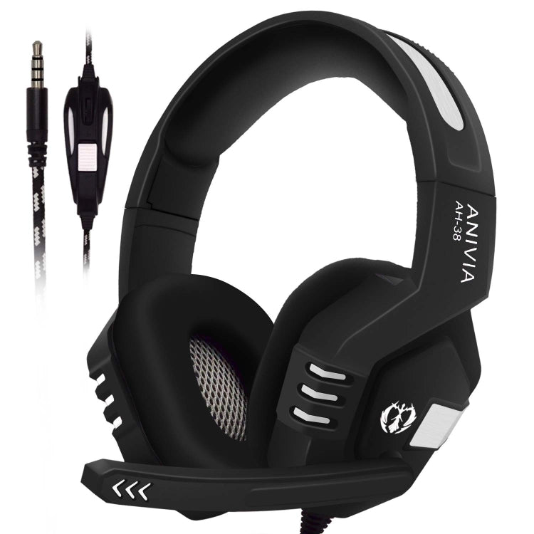 SADES AH-38 Cuffie da gioco e-sport controllate via cavo da 3,5 mm con microfono retrattile, lunghezza cavo: 2 m, AH-38