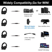 SADES AH-38 Cuffie da gioco e-sport controllate via cavo da 3,5 mm con microfono retrattile, lunghezza cavo: 2 m, AH-38
