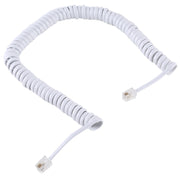 Cavo prolunga telefonico a molla RJ11 a 4 nuclei maschio-maschio, lunghezza elastica: 2 m (nero), Length: 2m