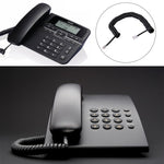 Cavo prolunga telefonico a molla RJ11 a 4 nuclei maschio-maschio, lunghezza elastica: 2 m (nero), Length: 2m