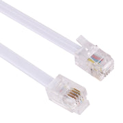 Cavo prolunga telefonico a molla RJ11 a 4 nuclei maschio-maschio, lunghezza elastica: 3 m (nero), Length: 3m