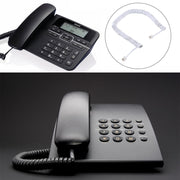 Cavo prolunga telefonico a molla RJ11 a 4 nuclei maschio-maschio, lunghezza elastica: 3 m (nero), Length: 3m