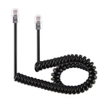 4 Core Male to Male RJ11 Spring Style Telephone Extension Coil Cable Cord Cable, Stretch Length: 5m, Length: 5m