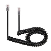 4 Core Male to Male RJ11 Spring Style Telephone Extension Coil Cable Cord Cable, Stretch Length: 5m, Length: 5m