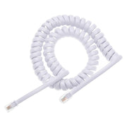 4 Core Male to Male RJ11 Spring Style Telephone Extension Coil Cable Cord Cable, Stretch Length: 5m, Length: 5m