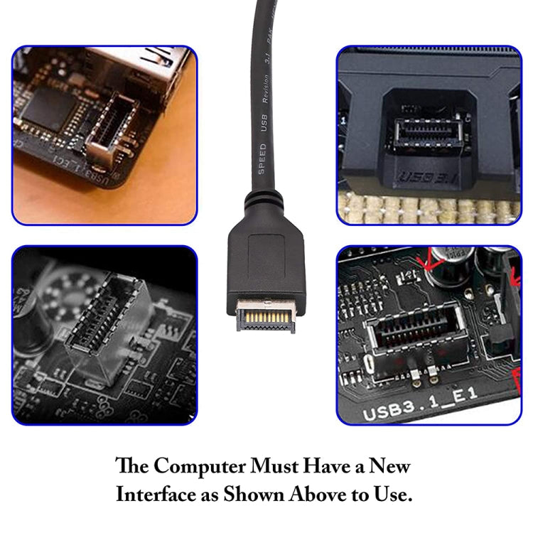 Cavo espansione USB 3.1 tipo E a USB 3.0 30 cm