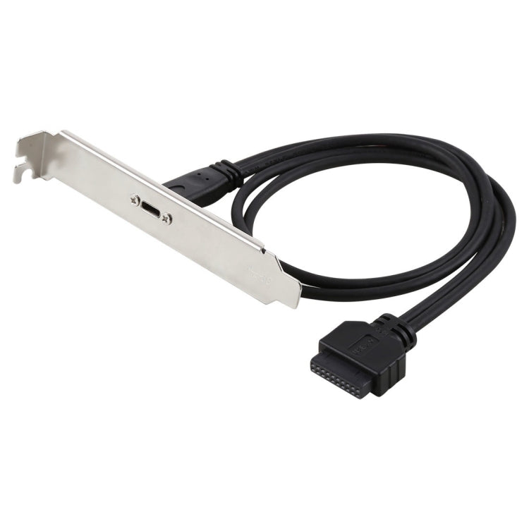 Cavo di montaggio con staffa di espansione da pannello femmina da 50 cm USB-C/Tipo-C a USB 3.0 della scheda madre 20 pin femmina, 50cm Motherboard 20 Pin