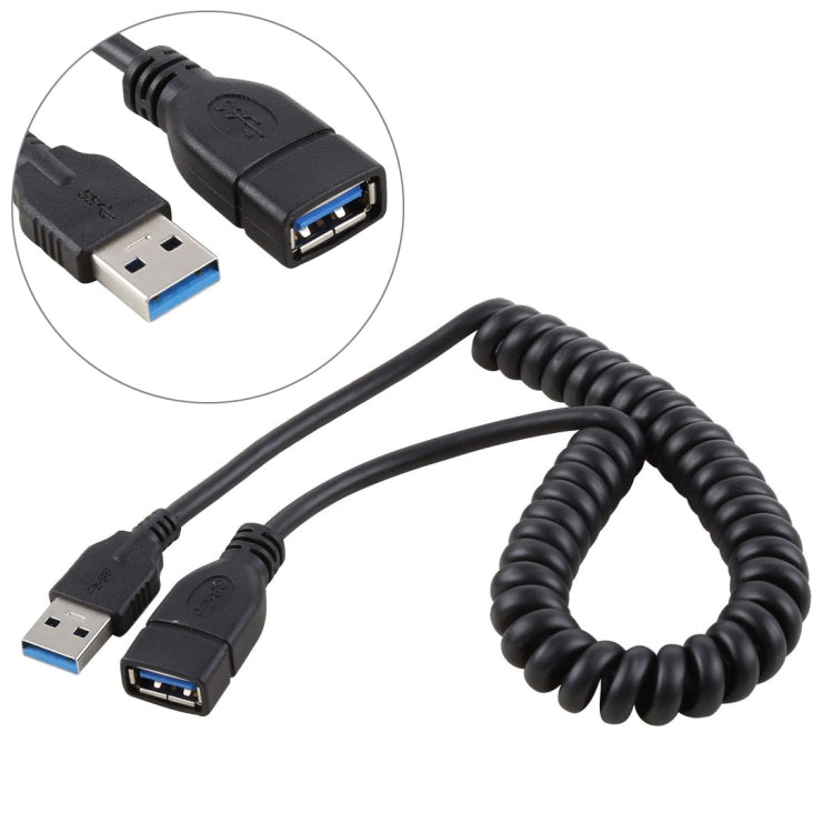 Cavo di prolunga retrattile a molla USB 3.0 ad alta velocità da maschio a femmina da 1,5 m, USB 3.0 Male to Female