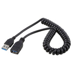 Cavo di prolunga retrattile a molla USB 3.0 ad alta velocità da maschio a femmina da 1,5 m, USB 3.0 Male to Female
