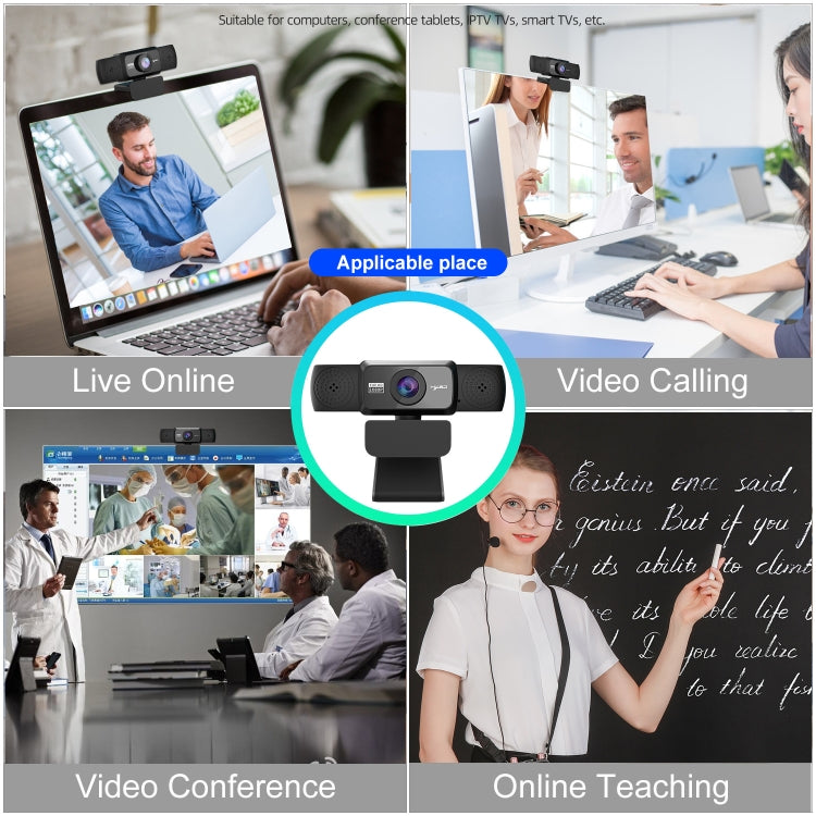 Webcam per PC HXSJ S5 1080P regolabile HD con microfono