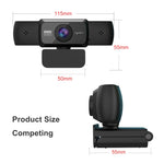 Webcam per PC HXSJ S5 1080P regolabile HD con microfono