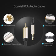 Cavo audio UGREEN da 3,5 mm a RCA Cavo digitale SPDIF Xiaomi Mi 1/2 TV, lunghezza: 1 m, Length: 1m