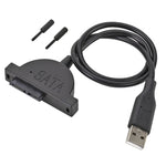 Cavo convertitore adattatore sottile SATA 13 pin femmina a USB 2.0 per unità ottica CD DVD ODD per laptop, lunghezza cavo: circa 45 cm