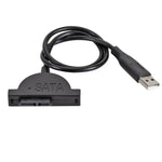 Cavo convertitore adattatore sottile SATA 13 pin femmina a USB 2.0 per unità ottica CD DVD ODD per laptop, lunghezza cavo: circa 45 cm