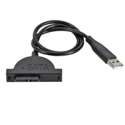 Cavo convertitore adattatore sottile SATA 13 pin femmina a USB 2.0 per unità ottica CD DVD ODD per laptop, lunghezza cavo: circa 45 cm